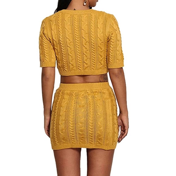 Casual Knit 2 Piece Skirt Set - Picture 5 of 5